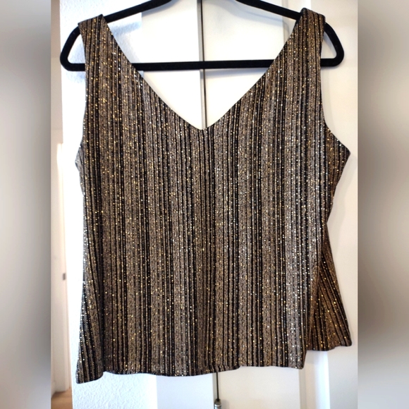 SALE XSCAPE By Joanne Chen SZ L Mint Condition Gorgeous Black & Gold - Picture 6 of 7